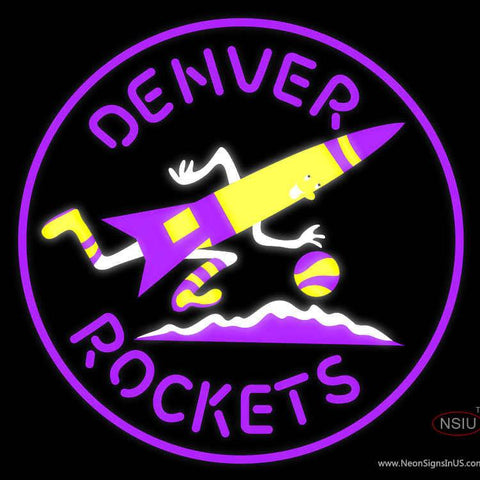 Denver Rockets Real Neon Glass Tube Neon Sign x 