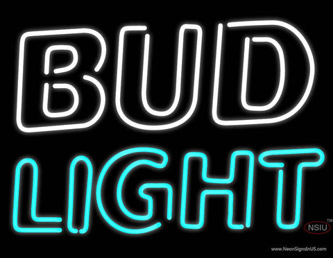 Double Stroke Bud Light Real Neon Glass Tube Neon Sign 
