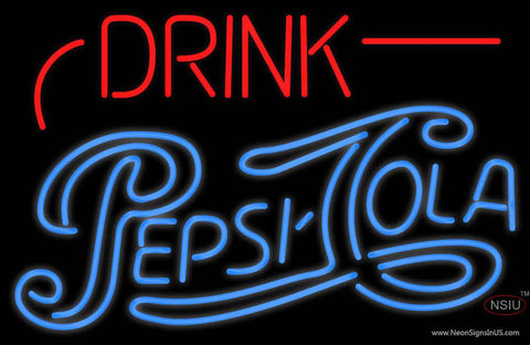 Drink Pepsi Cola Real Neon Glass Tube Neon Sign 