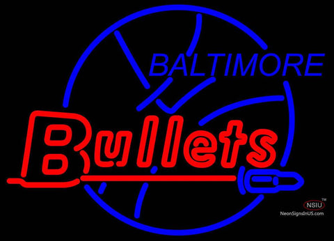 Early Baltimore Bullets Logo Neon Sign 