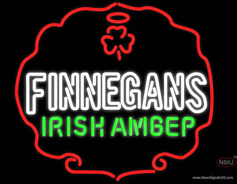 Finnegans Green Logo Real Neon Glass Tube Neon Sign 