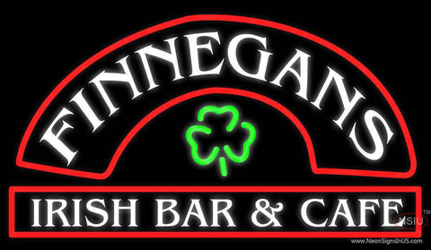 Finnegans Round Text Real Neon Glass Tube Neon Sign 