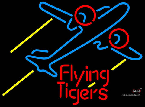 Flying Tigers Airplane Neon Sign 