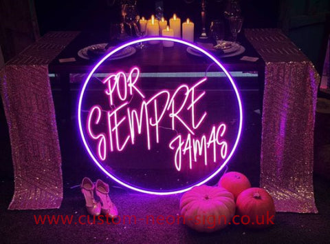 For Siempre Wedding Home Deco Neon Sign 