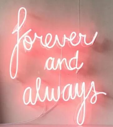 Forever and always Handmade Art Neon Signs 