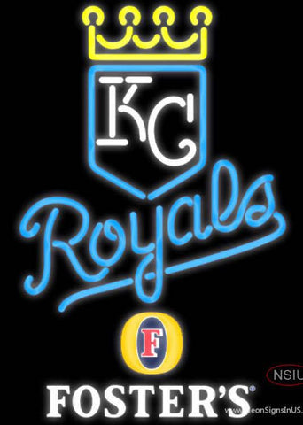 Fosters Kansas City Royals MLB Real Neon Glass Tube Neon Sign 