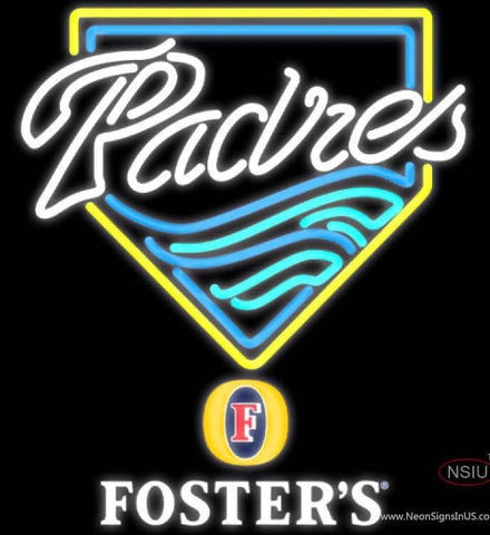 Fosters San Diego Padres MLB Real Neon Glass Tube Neon Sign 