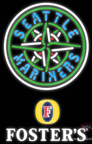 Fosters Seattle Mariners MLB Real Neon Glass Tube Neon Sign 