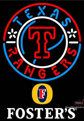 Fosters Texas Rangers MLB Neon Sign   