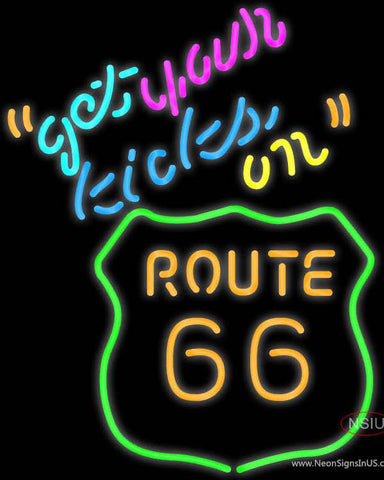 Get Your Kicks on Route  Real Neon Glass Tube Neon Sign 