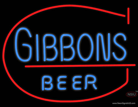 Gibbons Beer Real Neon Glass Tube Neon Sign 