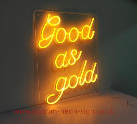 Good As Gold Wedding Home Deco Neon Sign 
