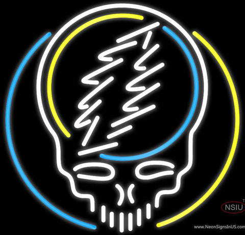 Grateful Dead Logo Rock Band Real Neon Glass Tube Neon Sign 