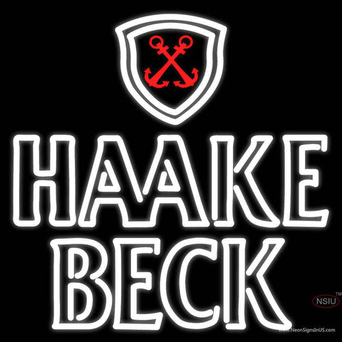 Haake Becks Logo Real Neon Glass Tube Neon Sign