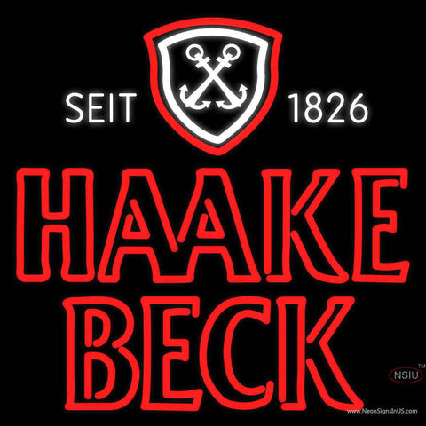Haake Becks Neon Beer Sign 