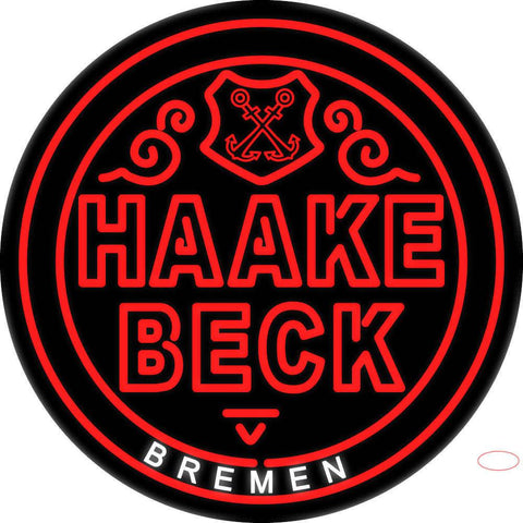 Haake Becks Beer Real Neon Glass Tube Neon Sign 