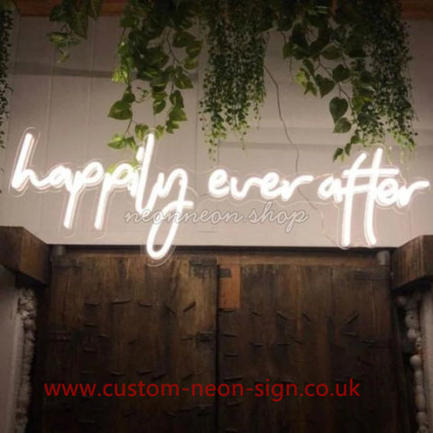 Happily Ever After Wedding Home Deco Neon Sign 
