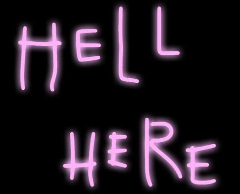 Pink Hell Here Batman Returns Real Neon Glass Tube Neon Signs 