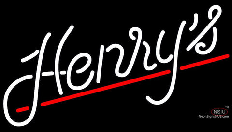 Henrys Logo Neon Beer Sign