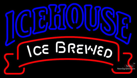 Icehouse Red Ribbon Neon Beer Sign 