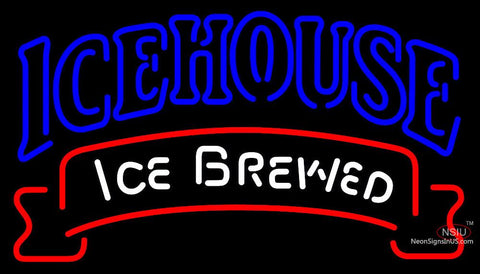 Icehouse Red Ribbon Neon Beer Sign