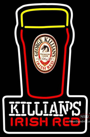 Killians Irish Red Pint Glass Of Beer Neon Beer Sign 