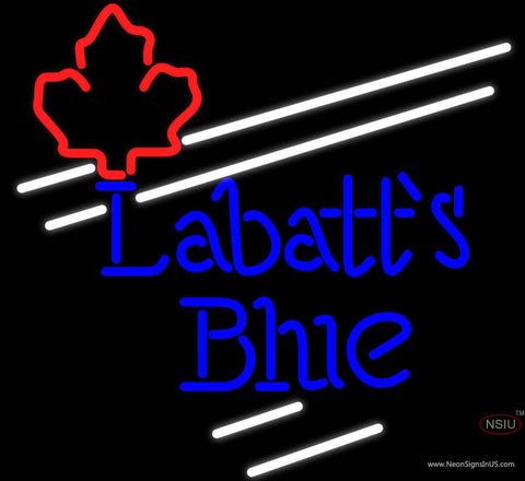 Labatt Blue Maple Leaf White Border Neon Beer Sign x 