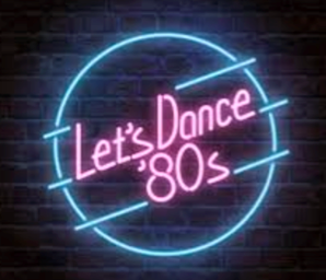 let's dance 80s neon sign