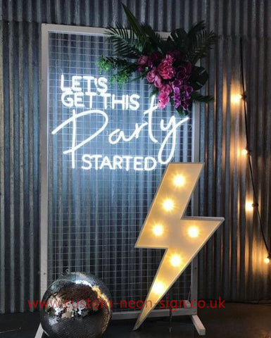 Lets Get This Party Started Wedding Home Deco Neon Sign 