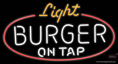 Light Burger On Tap Real Neon Glass Tube Neon Sign 