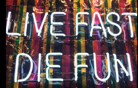live fast die fun neon sign Handmade Art Neon Signs 
