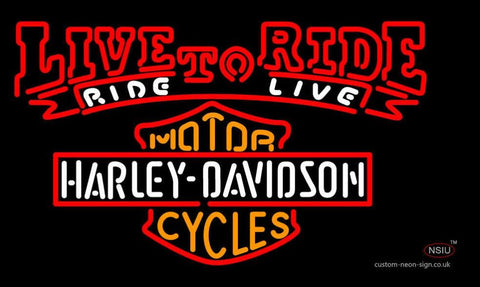 Harley Davidson bar & shield Handmade Art Neon Sign 