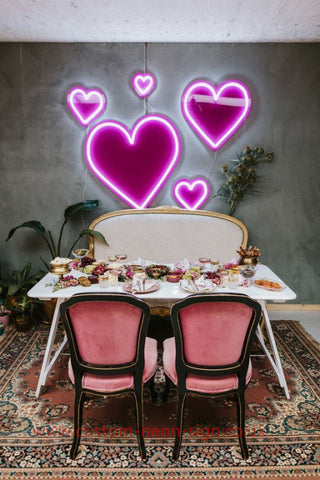 Love Hear Wedding Home Deco Neon Sign 