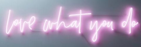 love what you do neon sign 