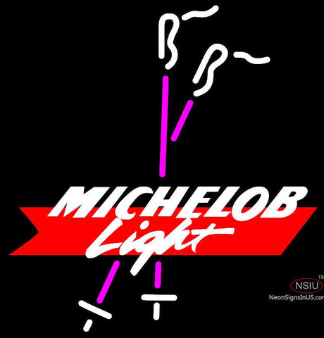 Michelob Light Ski Poles Neon Beer Sign x 