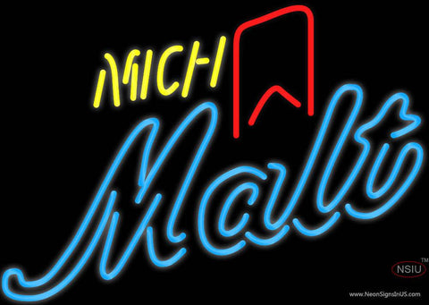 Michelob Mich Malt Red Ribbon Neon Beer Sign 