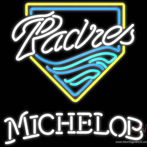 Michelob San Diego Padres MLB Real Neon Glass Tube Neon Sign 