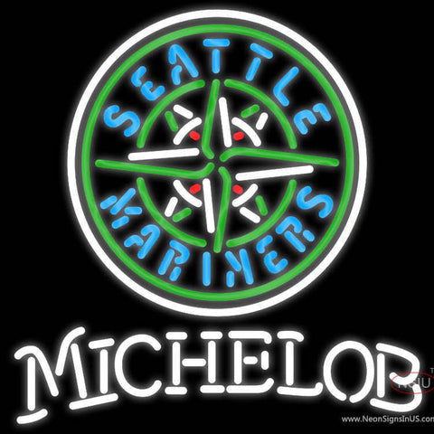 Michelob Seattle Mariners MLB Real Neon Glass Tube Neon Sign 