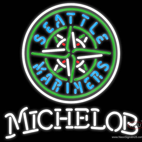 Michelob Seattle Mariners MLB Real Neon Glass Tube Neon Sign