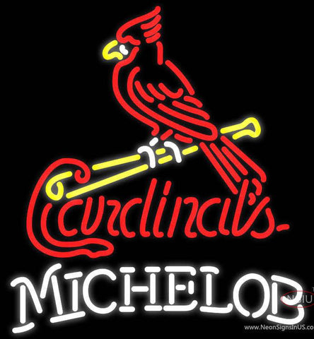 Michelob St Louis Cardinals MLB Real Neon Glass Tube Neon Sign 