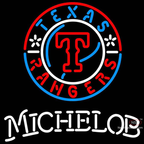 Michelob Texas Rangers MLB Neon Sign   