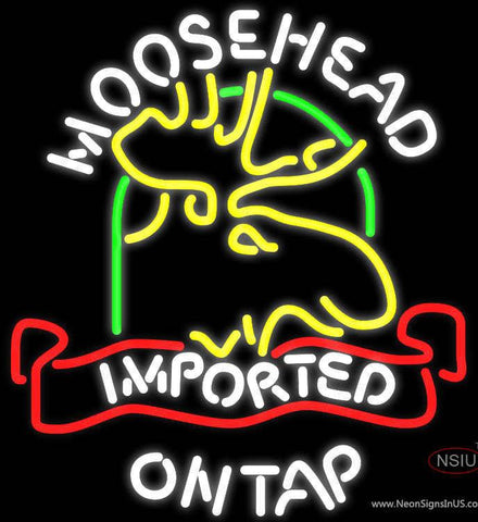 Moosehead Moose Imported On Top Neon Beer Sign 