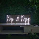 mr&mrs neon sign for wedding homemade art neon sign