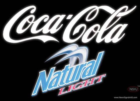 Natural Light Coca Cola White Real Neon Glass Tube Neon Sign 