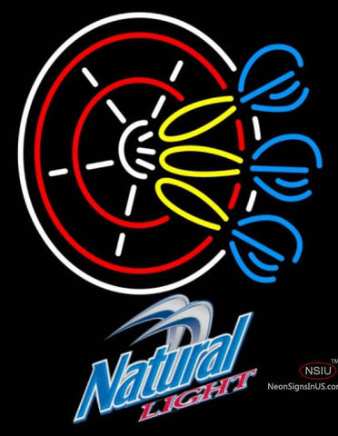 Natural Light Darts Pin Neon Sign