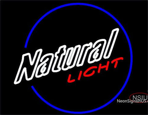 Natural Light Round Neon Beer Sign