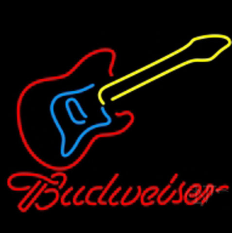 Nbl Budweiser Guitar Neon Beer Light 