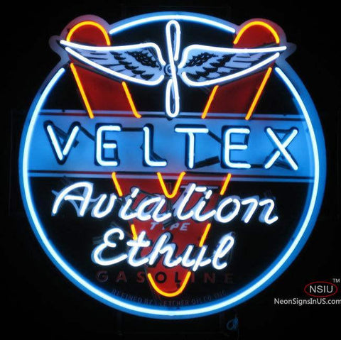 Veltex Aviation Gasoline Neon Sign 