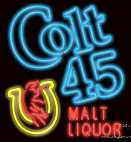 Colt  Malt Liquor Real Neon Glass Tube Neon Sign 