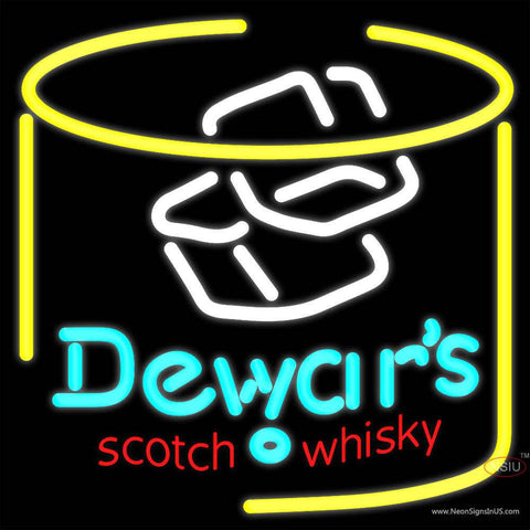 Dewars Scotch whisky Real Neon Glass Tube Neon Sign 